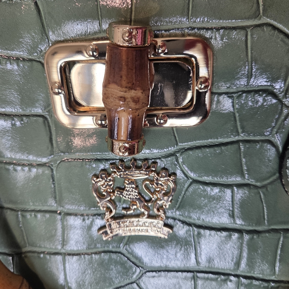 NWT Pratesi Made In Italy Croc Leather Satchel - Picture 10 of 11